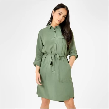 Jack Wills Helford Mini Shirt Dress - Khaki