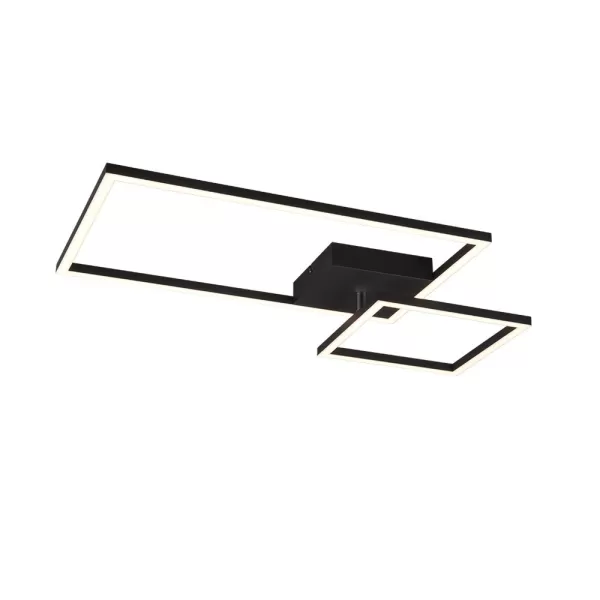 Padella Modern LED Semi Flush Light Black Matt 3000K