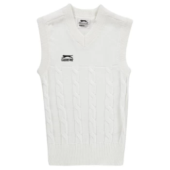 Slazenger Classic Cricket Vest Juniors - White