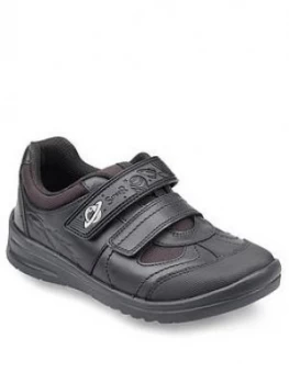 Start-rite Boys Rocket Strap School Shoes - Black Leather, Size 2.5 Older