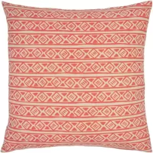 Furn Rocco Patterned Cushion Cover (One Size) (Coral/Grey) - Coral/Grey