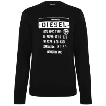 Diesel Text Graphic Sweatshirt - Black