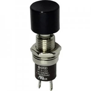 SCI R13 24B2 05 BK Pushbutton 250 V AC 1.5 A 1 x OnOff momentary