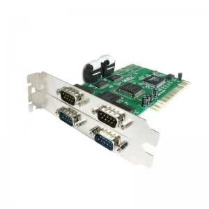 StarTech.com 4 Port PCI RS232 Serial Adapter Card with 16550 UART