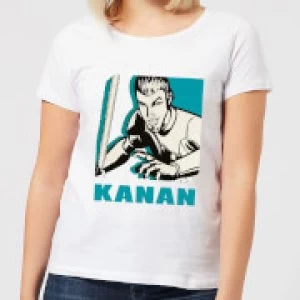 Star Wars Rebels Kanan Womens T-Shirt - White - 5XL