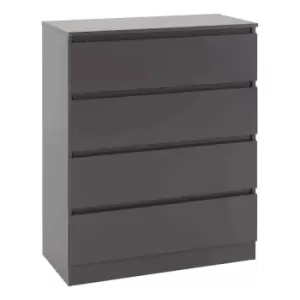 Seconique Malvern 4 Drawer Chest - Grey