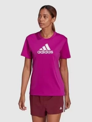 adidas Big Logo Tee, Fuchsia Size XS Women