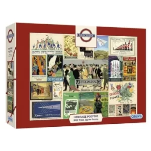 Gibsons TFL Heritage Posters 1000 Piece Jigsaw Puzzle