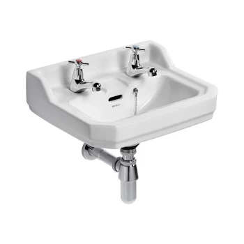 Ideal Standard Waverley Handrinse Basin 450mm Wide - 2 Tap Holes