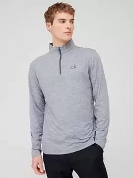 Calvin Klein Golf Newport Half Zip Top - Silver Size M Men