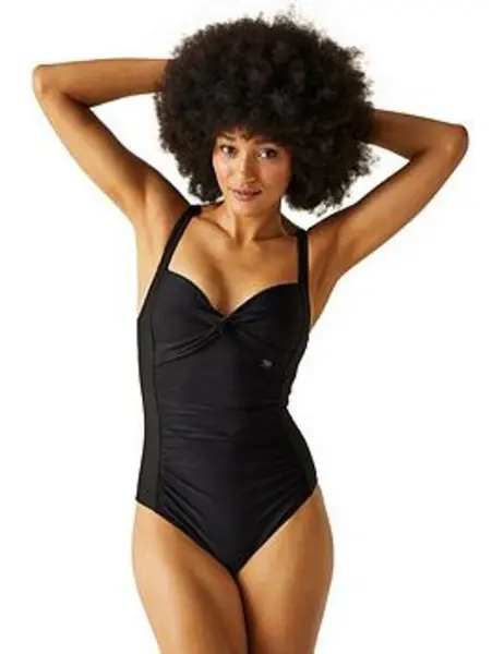 Regatta SAKARI Swim Costume womens in Black. Sizes available:UK 10,UK 12,UK 18,UK 20