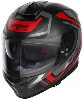 Nolan N80-8 Ally N-Com Helmet, black-red, Size L, black-red, Size L