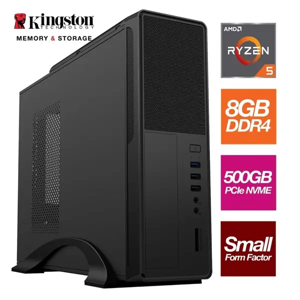 TARGET AMD Ryzen 5 4600G 6 Core 12 Threads 3.70Ghz (4.20Ghz Boost) 8GB Kingston DDR4 RAM 500GB Kingston Nvme With Dvdrw & WiFi - Small Form F