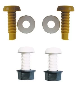 Number Plate Screws & Nuts White & Yellow M6 x 23mm Pack Of 4 PWN547 WOTNOTS