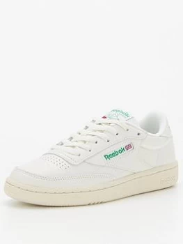 Reebok Club C 85 Trainers - White/Green, Size 5, Women