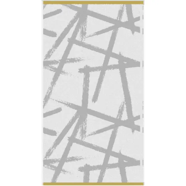 Fusion Fusion - Leda Jacquard 100% Cotton 550gsm Bath Towel, Grey/Ochre LDWGYUXPZU