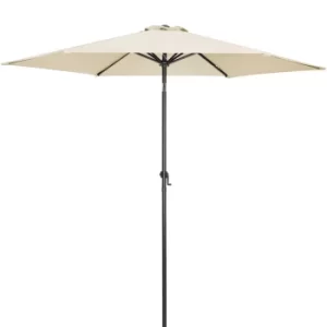 Parasol Alu Ø300cm Garden Umbrella Market Crank Sun Shade Cantilever Water-repellent Beige