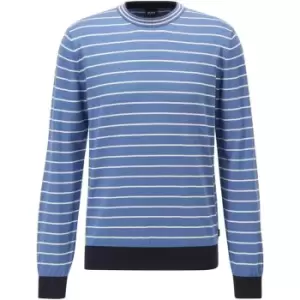 Boss Peo Crew Neck Jumper - Blue