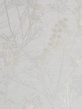 Superfresco Hedgerow Grey / Pale Gold Wallpaper