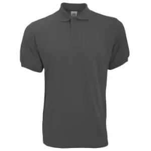 B&C Safran Mens Polo Shirt / Mens Short Sleeve Polo Shirts (M) (Dark Grey)