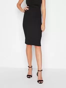 Long Tall Sally Black Midi Skirt, Black, Size 16, Women