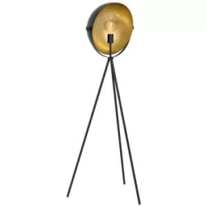 Eglo Darnius Tripod Floor Lamp Black, Gold