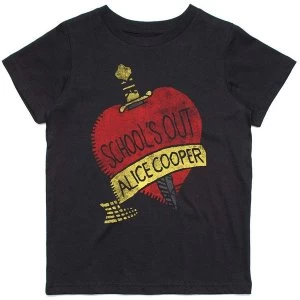 Alice Cooper - Schools Out Kids 12 - 13 Years T-Shirt - Black