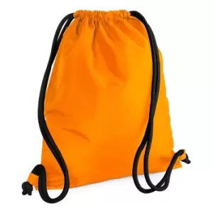 Bagbase Icon Drawstring Bag/Gymsac (One Size) (Orange/Black)