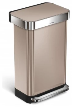 simplehuman 45 Litre Liner Pocket Kitchen Bin Rose Gold