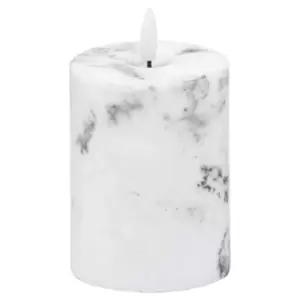 Luxe Collection Natural Glow 3x4 Marble Effect LED Candle