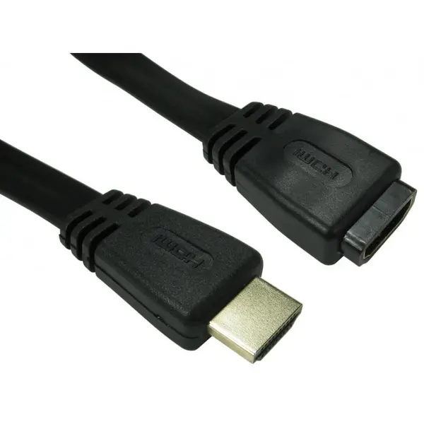 Cables Direct 2m Flat HDMI 1.4 Extension Cable