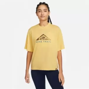 Nike Dri-FIT Trail Womens Short Sleeve Tee - Yellow