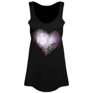 Grindstore Womens/Ladies Celestial Moon Floaty Vest Top (S) (Black)