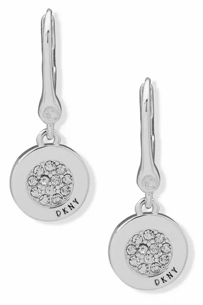 DKNY Jewellery DKNY Pave Disc Drop Earrings 60572143-G03