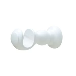 Colours Modern White Wood Curtain Pole Bracket Dia28mm