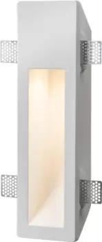 KnightsBridge 230V GU10 35W Recessed Rectangular Plaster Wall Light