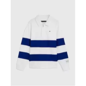 Tommy Hilfiger Bold Stripe Rugby Sweatshirt - White