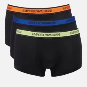 Emporio Armani Mens 3 Pack Core Logoband Trunks - Black - S