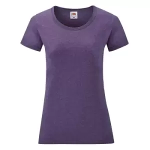 Fruit Of The Loom Ladies/Womens Lady-Fit Valueweight Short Sleeve T-Shirt (Pack Of 5) (2XL) (Heather Purple)