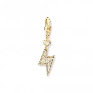 Sterling Silver Gold Plated Lightening Charm Pendant 1882-414-14