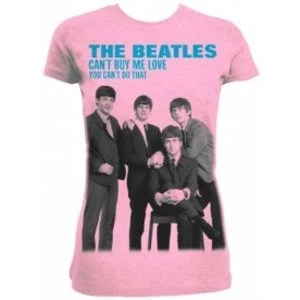 The Beatles Cant Buy Me Love Pink Ladies TS: Small