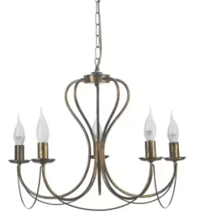 Onli Candela 5 Light Multi Arm Chandelier, Bronze