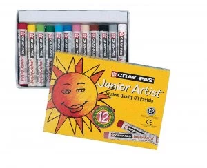 Cray Pas Junior Artist Set 12 Assorted Oil Pastels