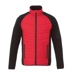 Elevate Mens Banff Hybrid Insulated Jacket (S) (Red)