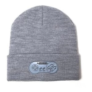 Nintendo - Snes Controller Print Unisex One Size Beanie - Grey