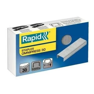 Rapid Omnipress 30 Staples 6mm Shank Length Pack of 1000 5000559