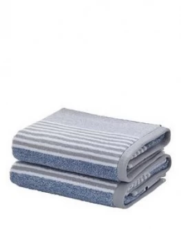 Catherine Lansfield Textured Stripe Bath Towel Range