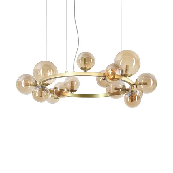 Perlage 14 Light Globe Pendant Ceiling Light Brass