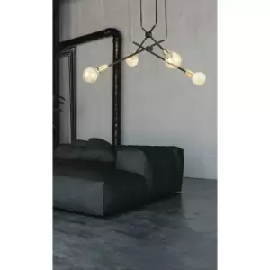 Geomet Black Multi Arm Pendant Ceiling Light 4x E27