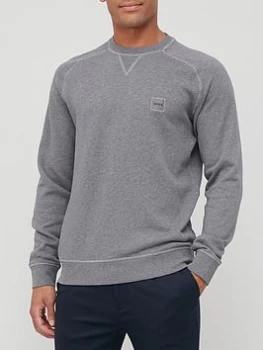 Hugo Boss Westart Crewneck Sweatshirt Silver Size S Men